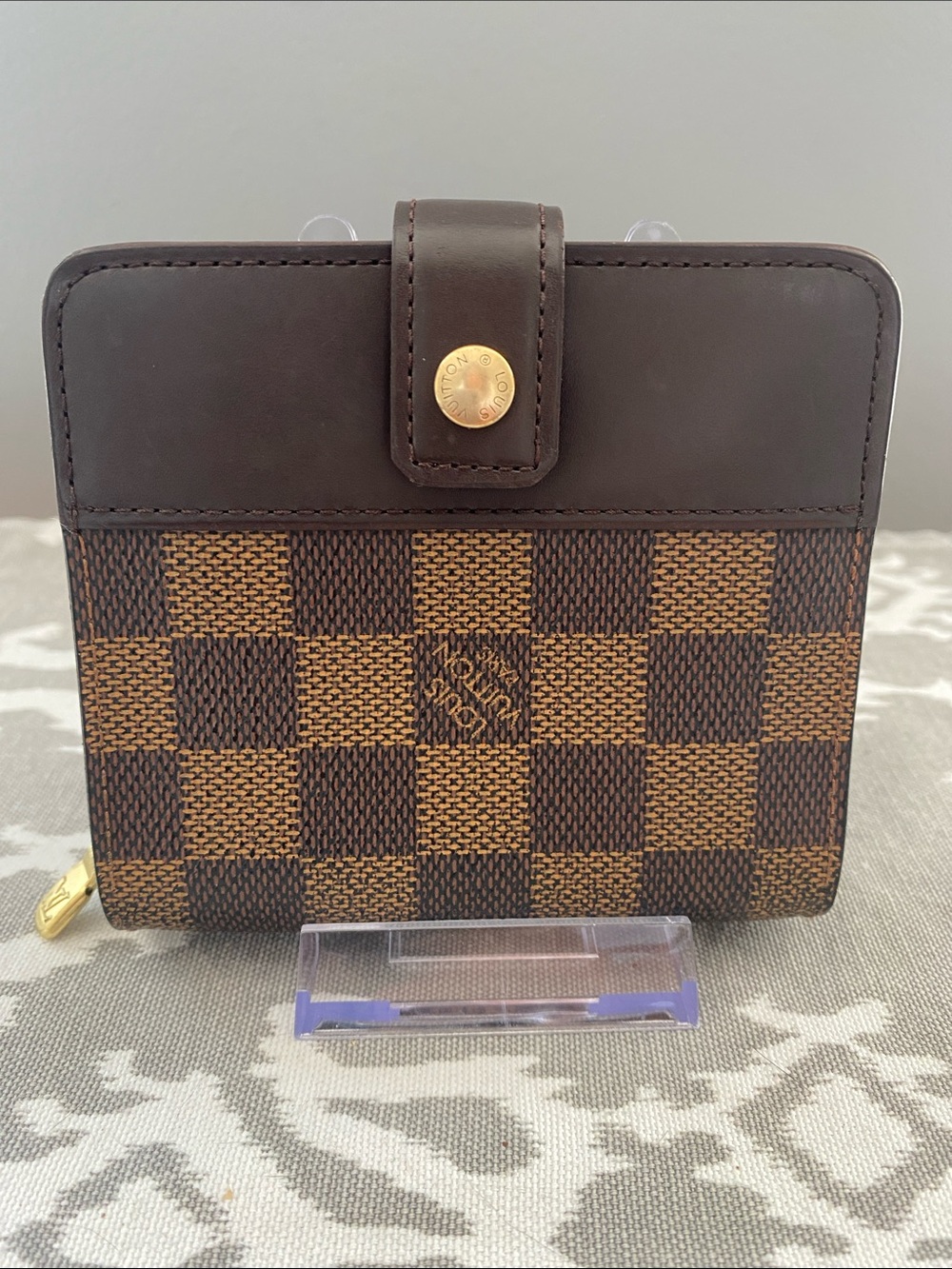Louis Vuitton Brown Damier Ebene Compact Zippy Wallet